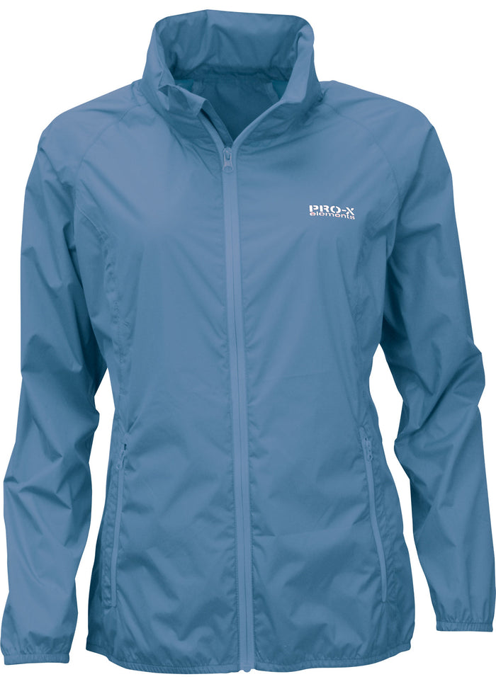 PRO-X elements Lady Pack Able Damen-Regenjacke Blau